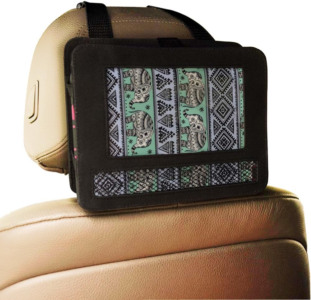 CycleMore New Car headrest mount strap holder case for 7 inch portable DVD player