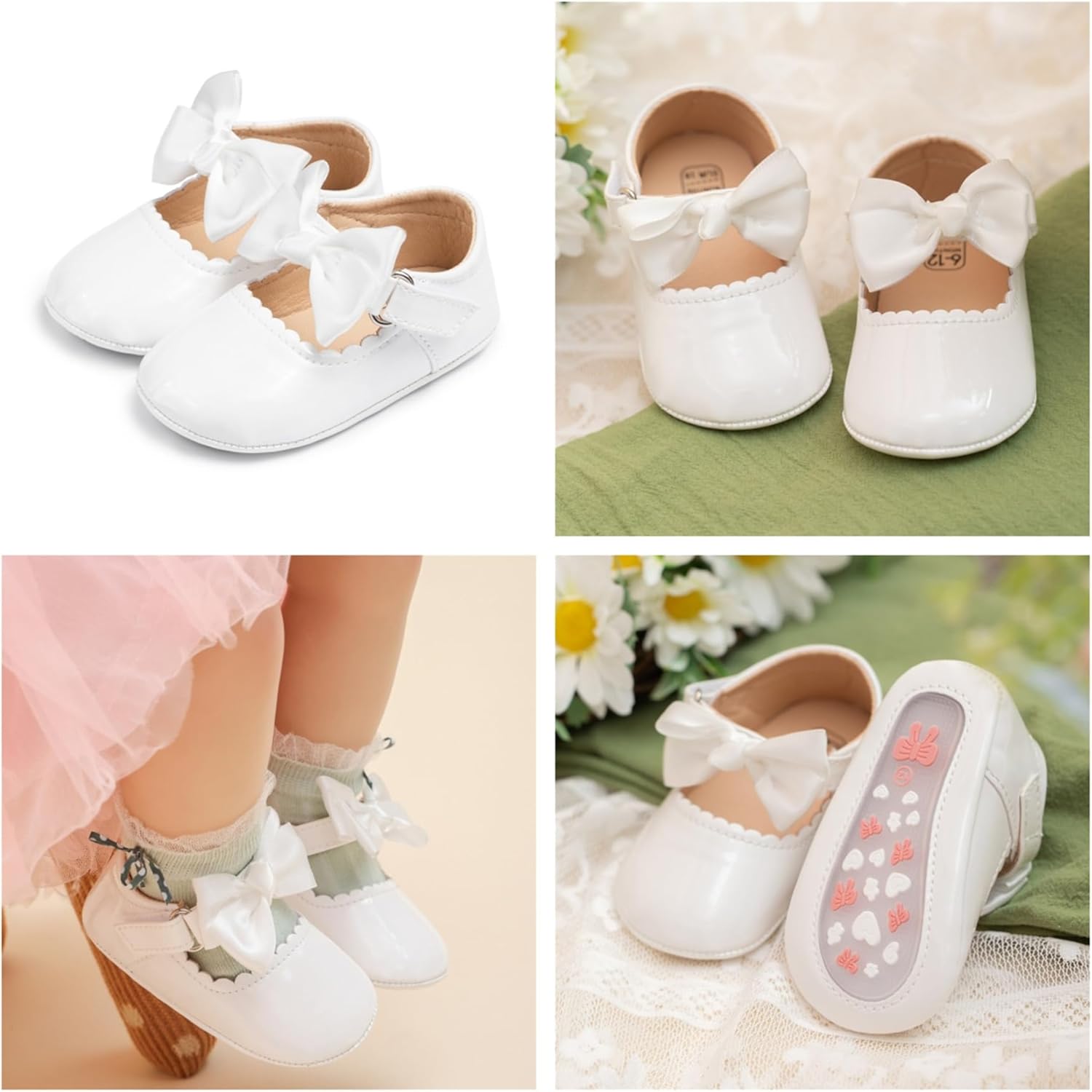 Baby Girl Baptism Outfit Lace Christening Dresses Bowknot Headwear Socks Shoes Cross Charm Bracelet 5Pcs