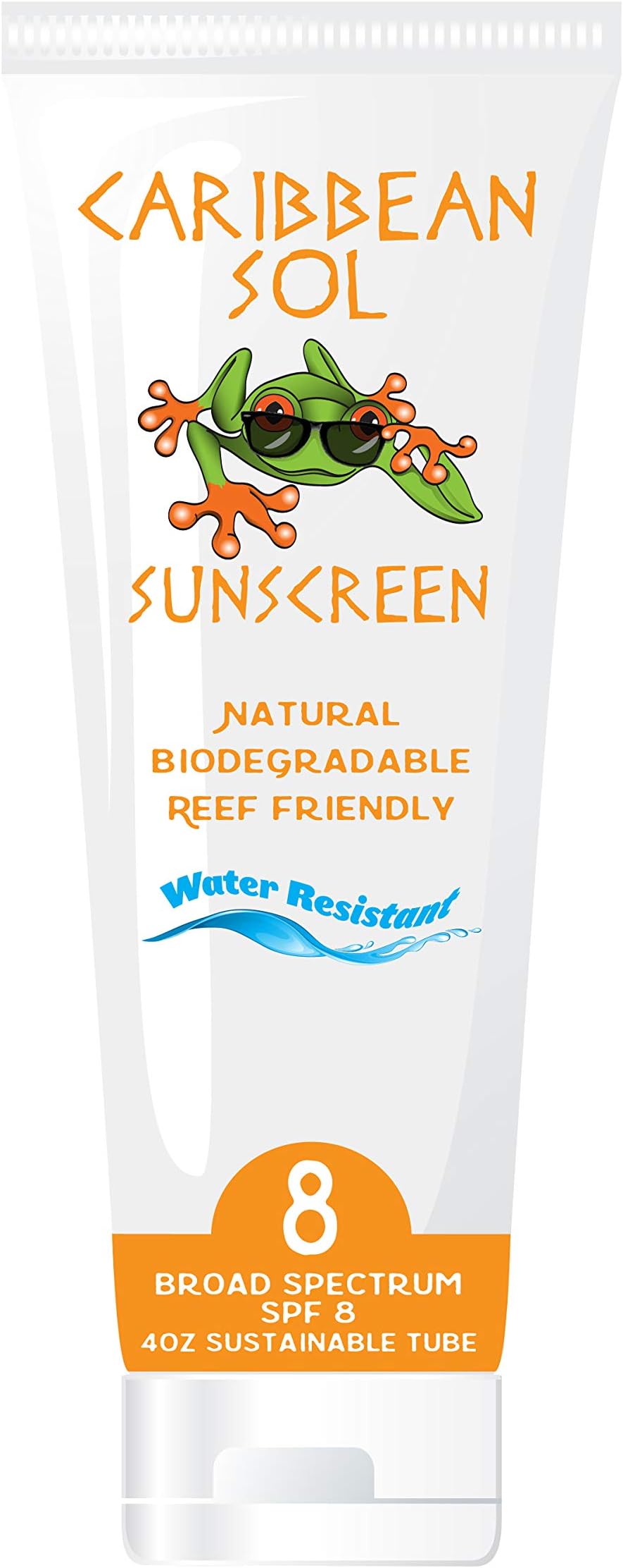 Caribbean Sol 100% Sol Natural Guard SPF 8-4. oz Sun Block Sunscreen Organic Aloe Reef Marine Safe1080