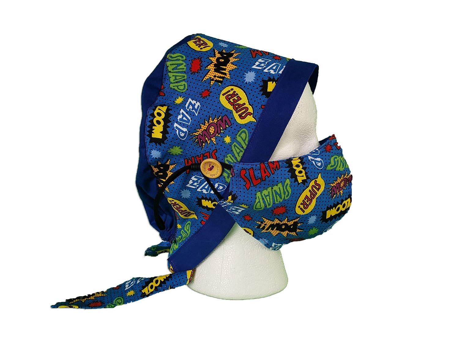 Scrubcap for women with ponytail holder 