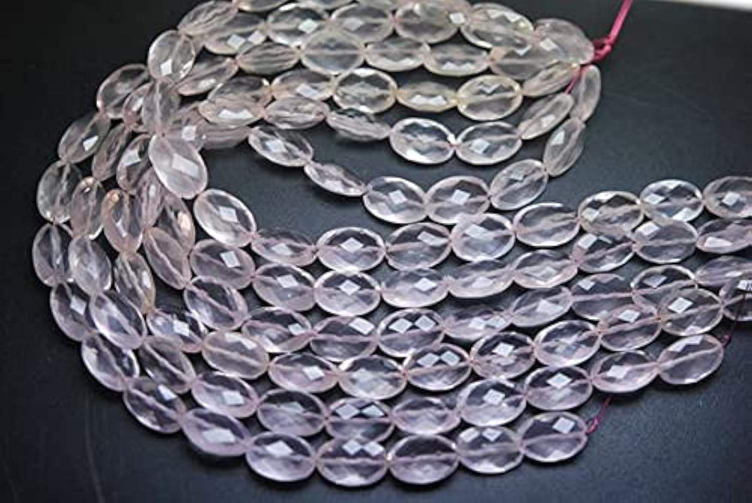 Quartz rose briolettes facettées créez vos propres bijoux élégants pour vos tenues d'été