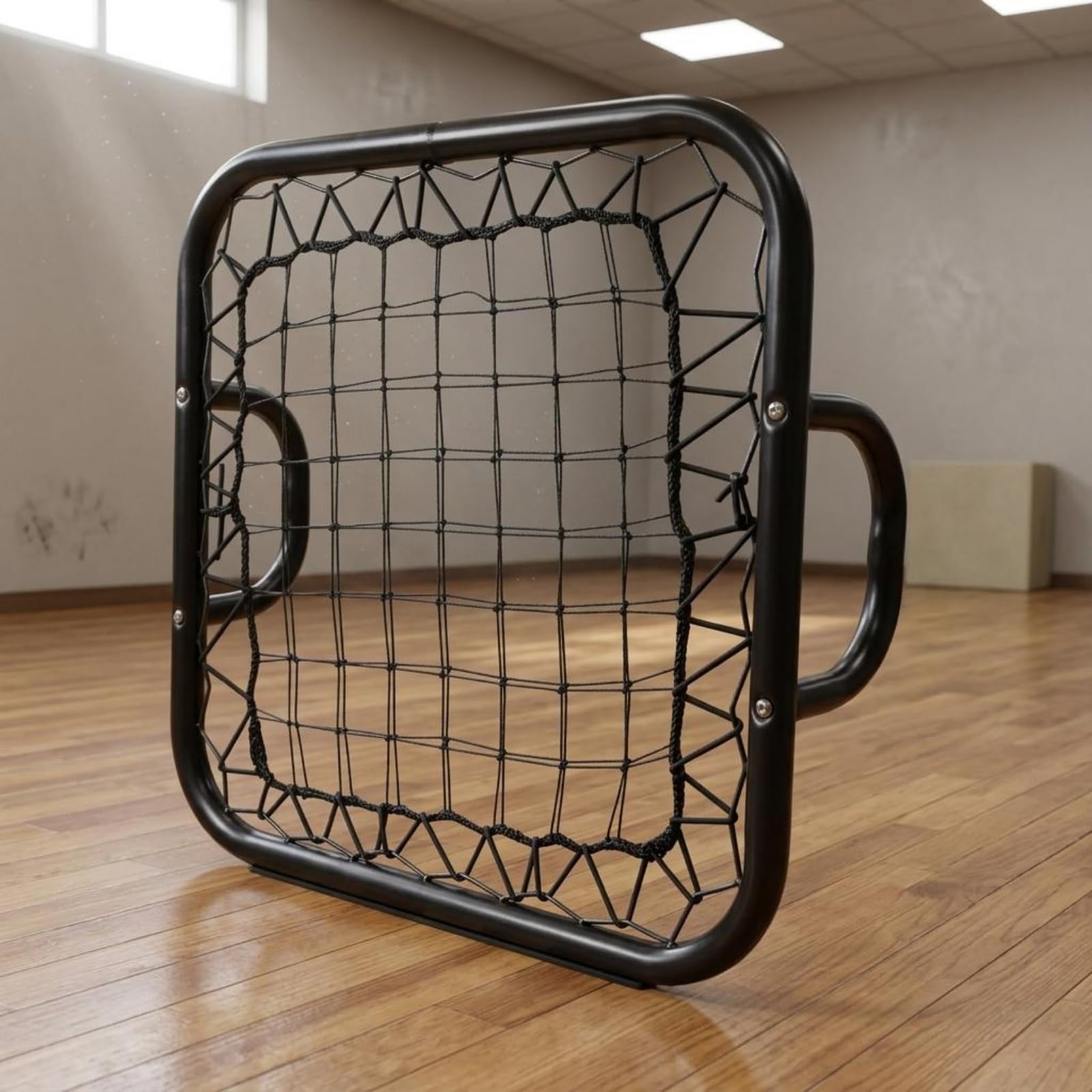 kowaku Rebounder Portatile Telaio in Metallo Rebounder Quadrato 50x50 Uso Interno Ed Esterno Attrezzatura Sportiva per Allenatori, Allenamento di Calcio
