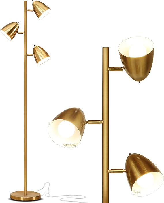 Brightech Jacob LED Standing Lamp, Modern Bright Floor Lamps for Living Rooms & Bedrooms, Tall