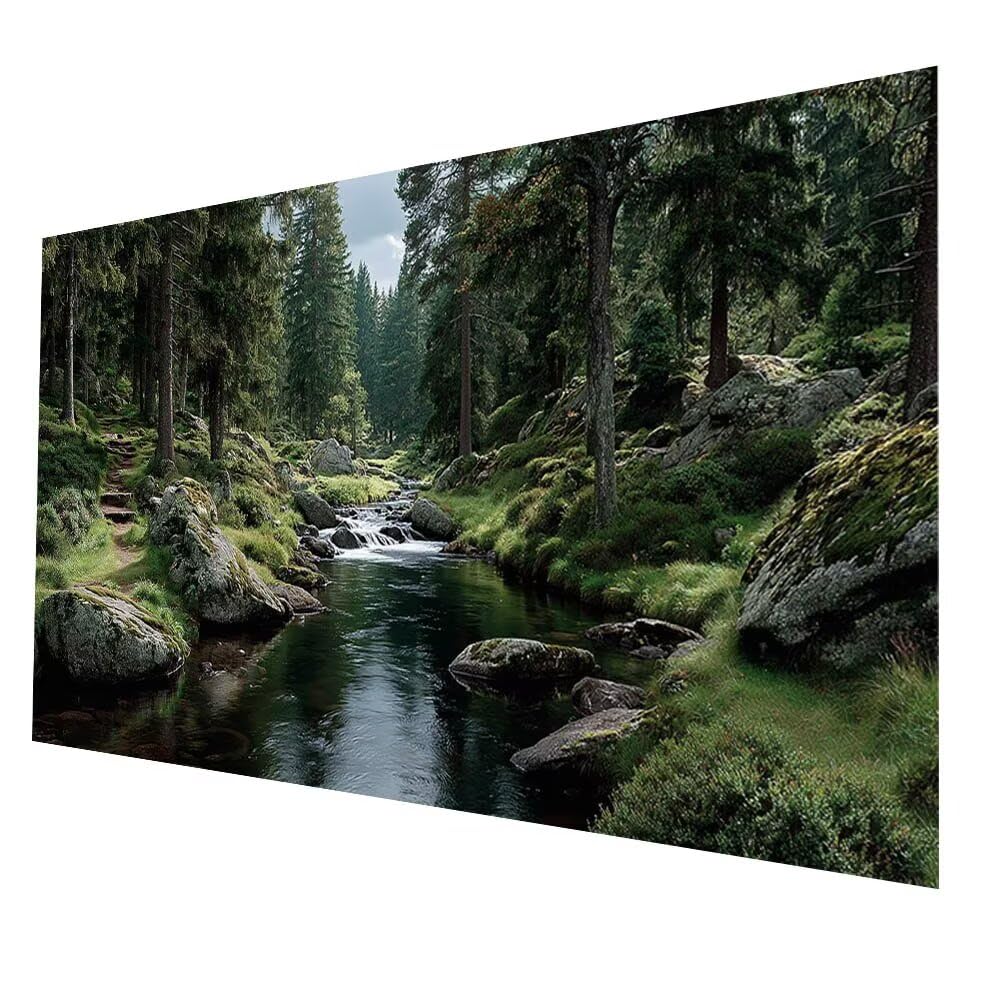 5D DIY diamentowe drzewo malarskie 60 x 120 cm pełne wiertło diamentowe malowanie dorośli dzieci haft krzyżykowy malowanie według numeru zestaw rzeka diament zestawy artystyczne do dekoracji ścian