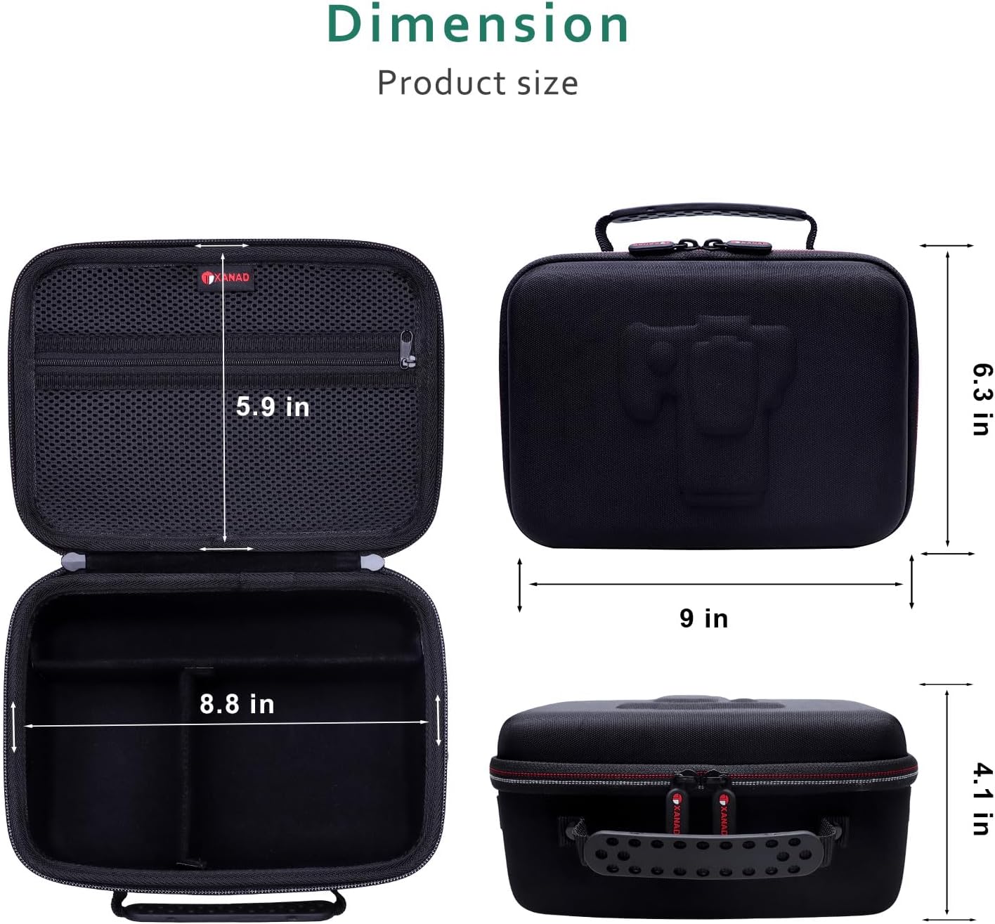 XANAD Camera Case Compatible with Canon EOS Rebel T7/R100/R50/R6 MarkII/R50 V/R8/R10/R6 MarkIII/R5 Mark II/RP/R7/5D MarkIV/R5 Canon Sony Panasonic Nikon DSLR Mirrorless Camera,Lens,Tripod,Black - Image 6