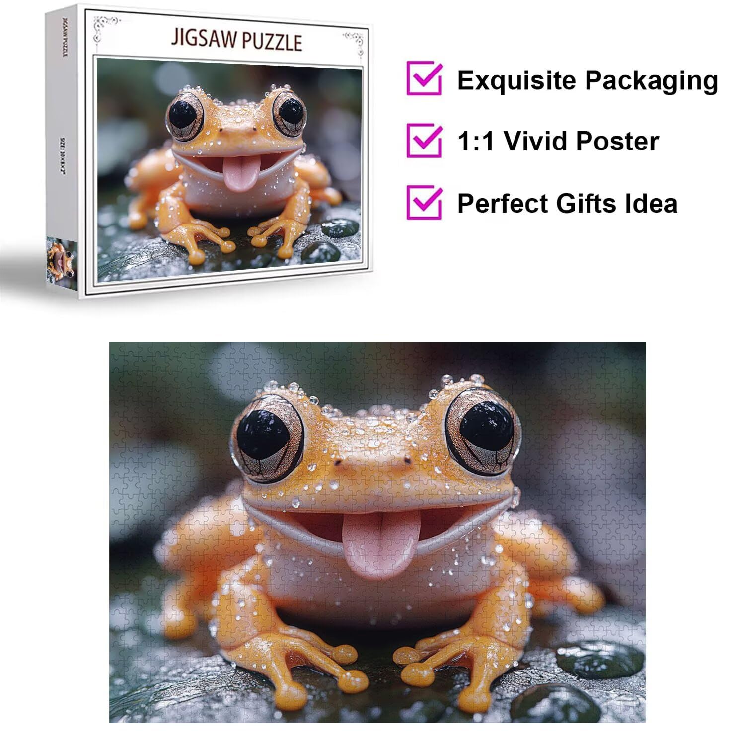 1500 sztuk puzzli dla dorosłych żaba wymagające gry logiczne, n-697