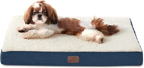 Bedsure Cama para perros pequeños para perros pequeños, camas ortopédicas para perros con funda extraíble lavable, alfombrilla de espuma para
