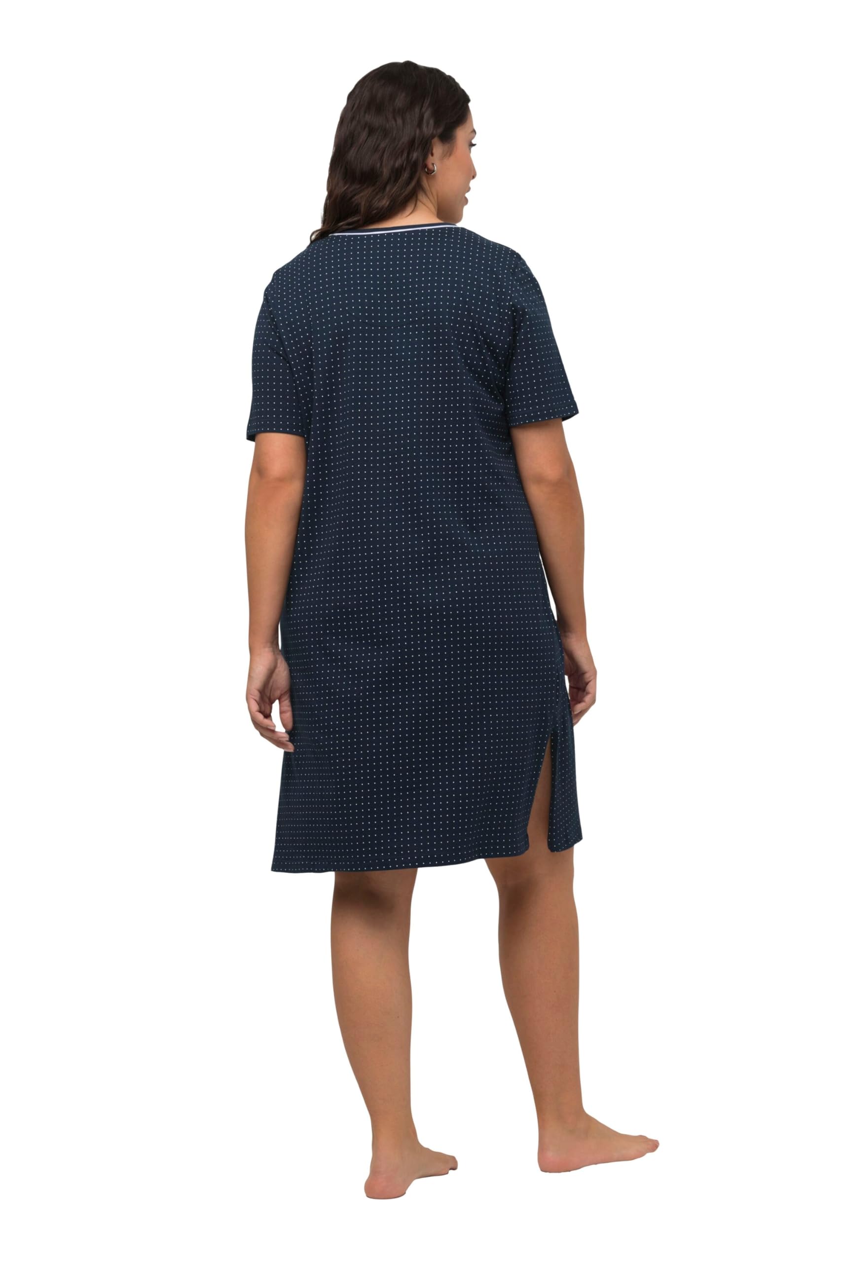 Ulla Popken 2 Piezas, Camisetas Grandes, Simples Y Puntos Camisón Mujer
