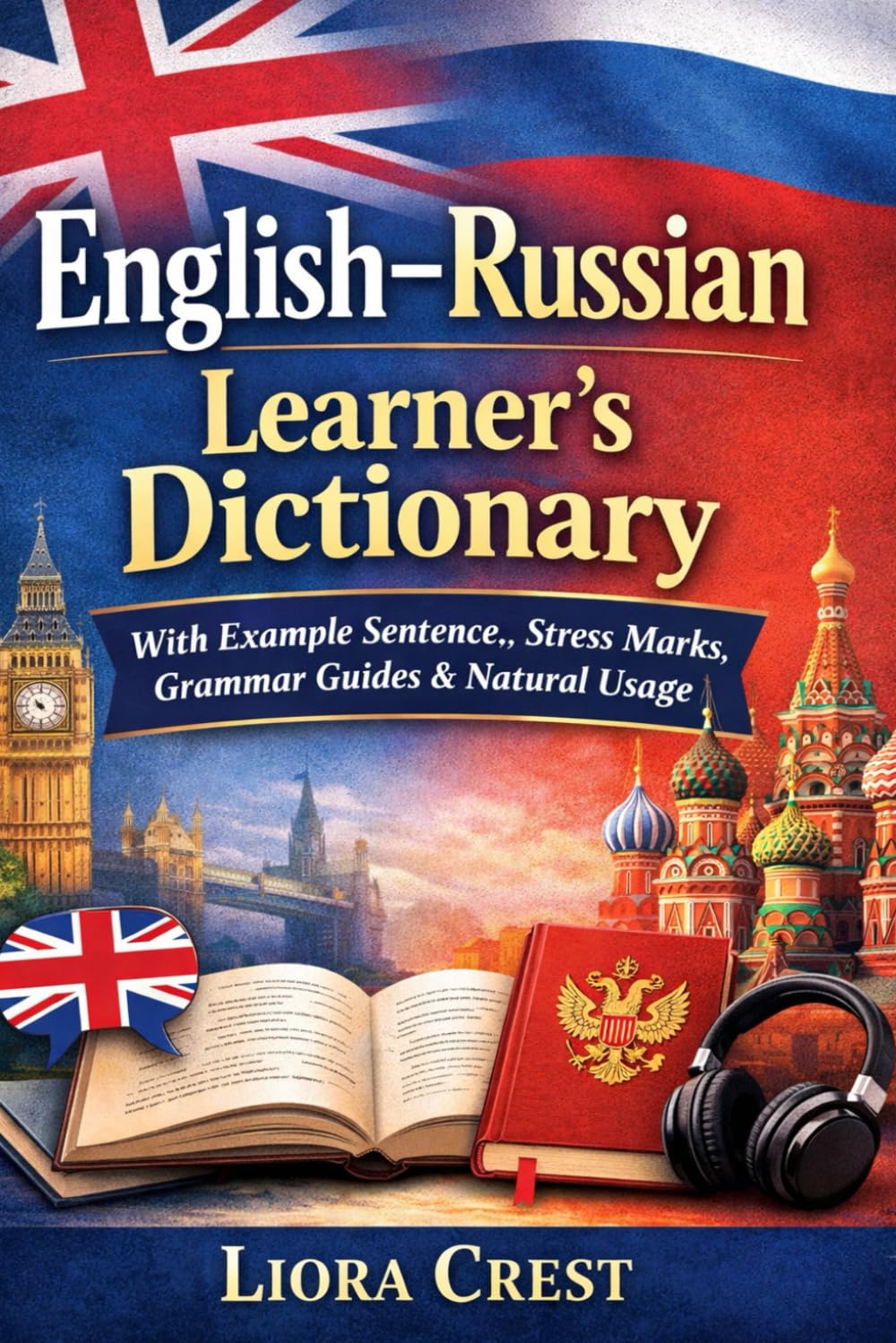 English–Russian Learner’s Dictionary: With Example Sentences, Stress Marks, Grammar Guides, and Natural Usage