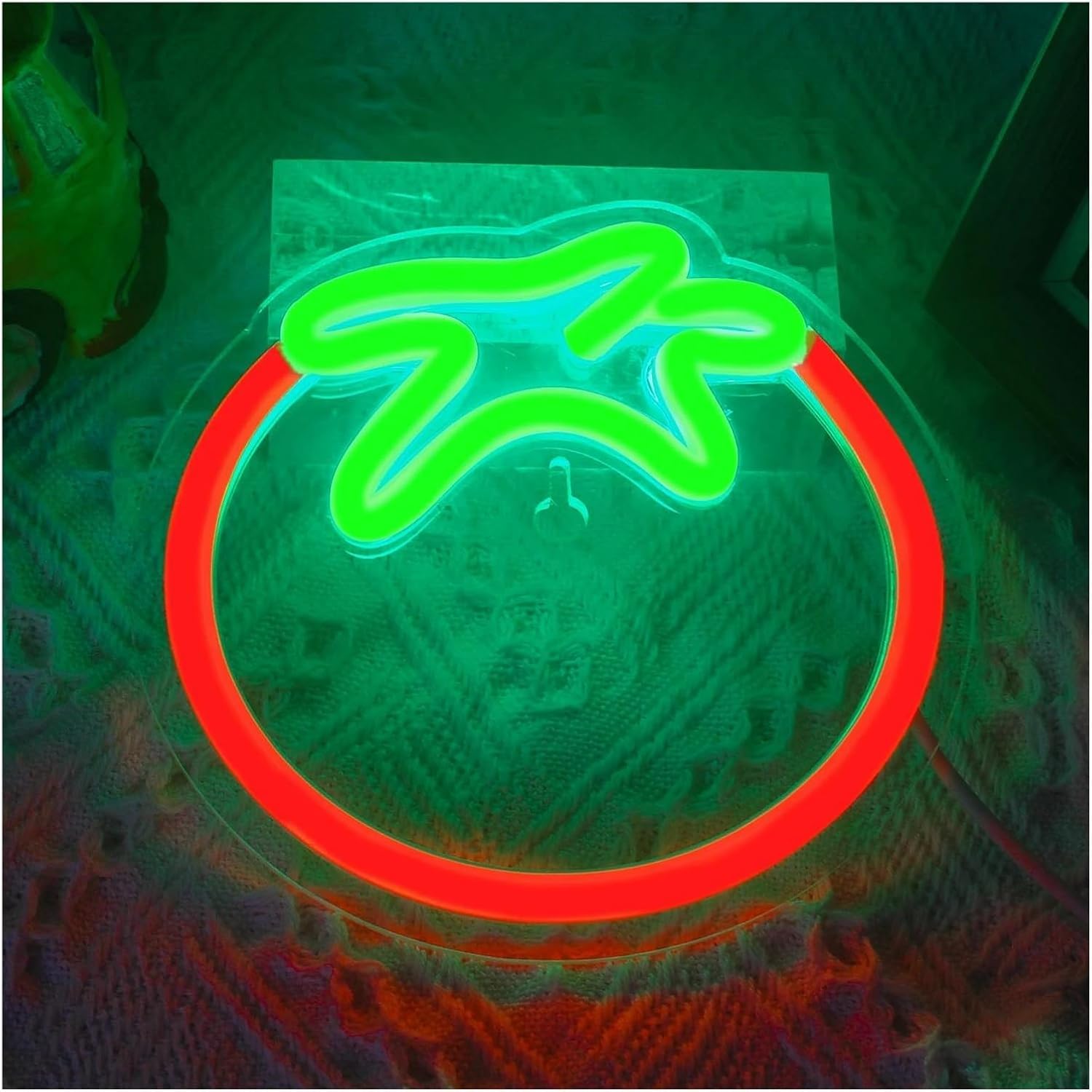 Insegne al neon decorative Insegna Pesca Frutta Pera Peperoncino Luce LED Graziosa decorazione con interruttore 14cmx13cm