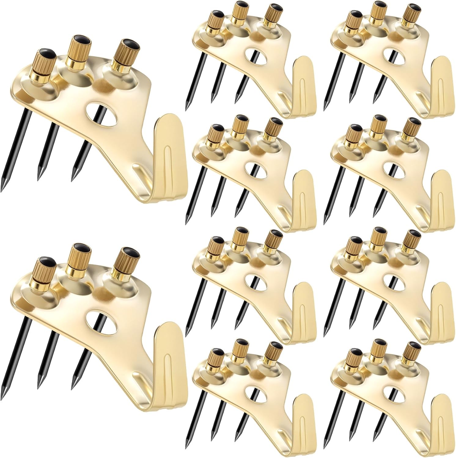 ANCIRS 10 Pack 100 lbs Picture Frame Hangers Hooks with Nails, Picture Hanging Hooks, Heavy Duty Plaster Wall Pro Photo/Heavy Mirror Hanging Kit