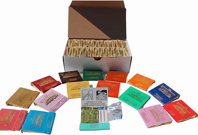 Box of 50 Incense Matches: Variety Pack - Odor Eliminator & Fragrance