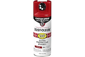 Rust-Oleum 376895 Stops Rust Custom Spray 5-in-1 Spray Paint, 12 oz, Gloss Regal Red