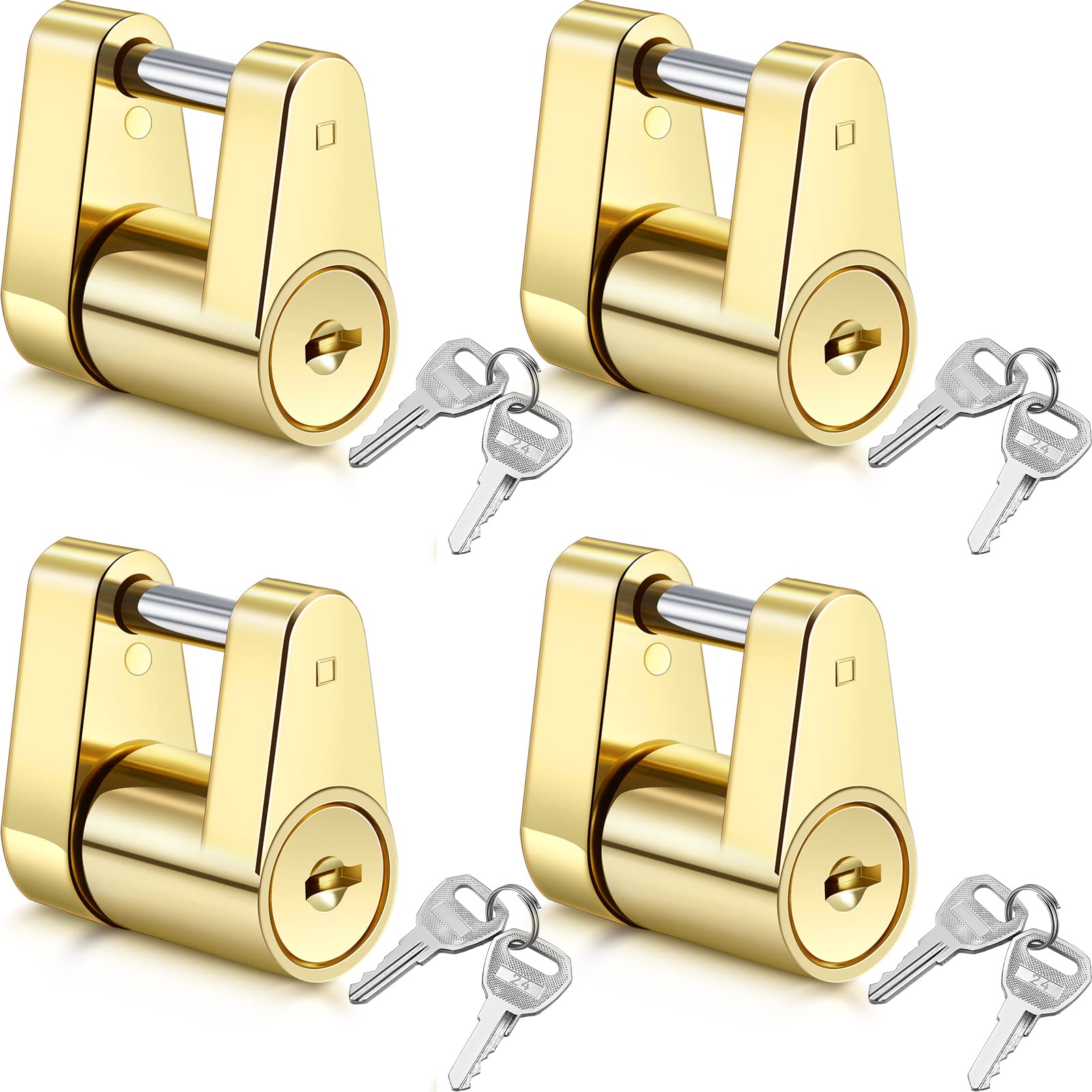 Buy 4 Pack Trailer Hitch Lock with Keys Dia 1/4 Inch 3/4 Inch Span