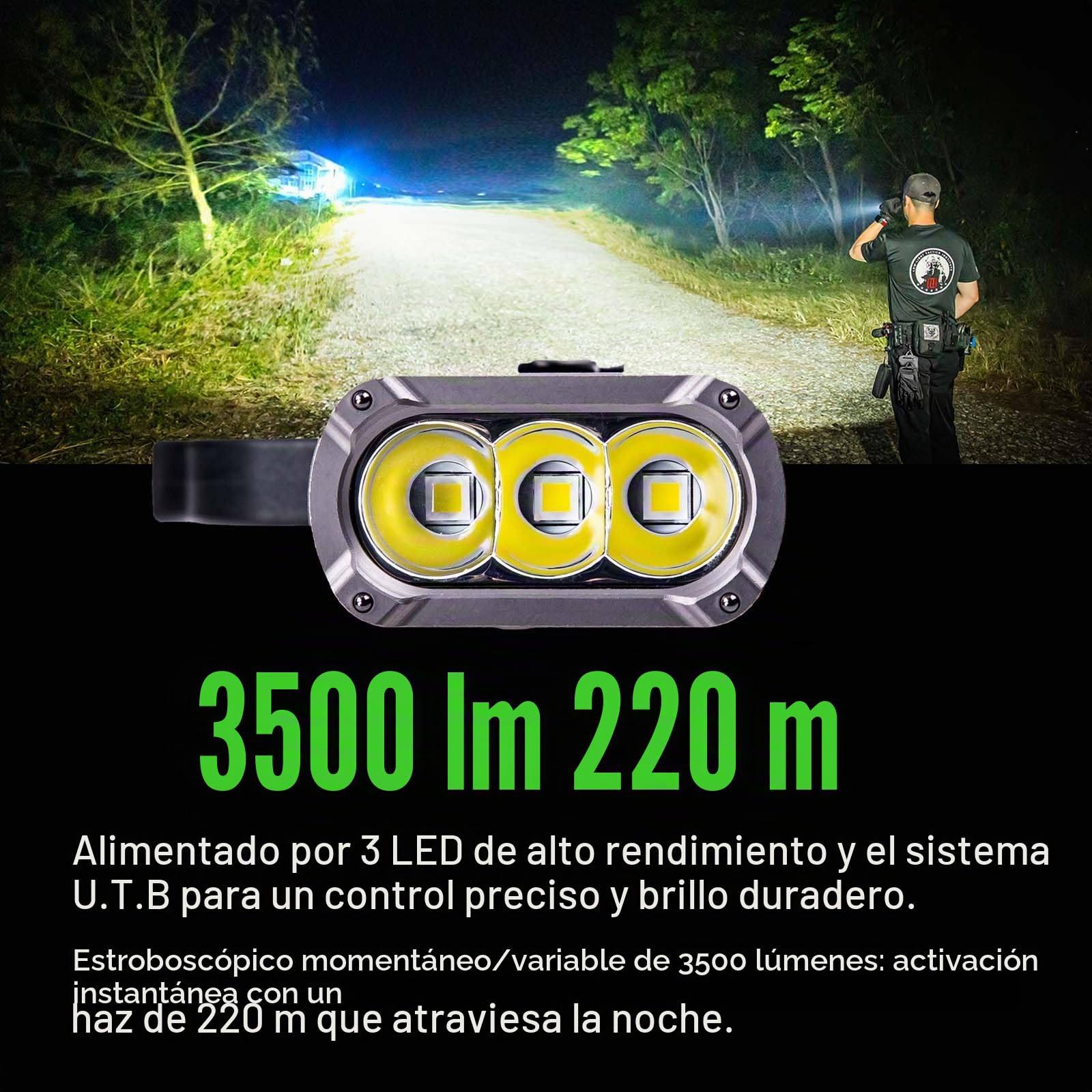 Nextorch TA70 - Linterna táctica plana recargable súper brillante, linterna LED EDC de 3500 lúmenes, recargable por USB-C, súper delgada IP67 impermeable, linterna para camping, correr, emergencia y