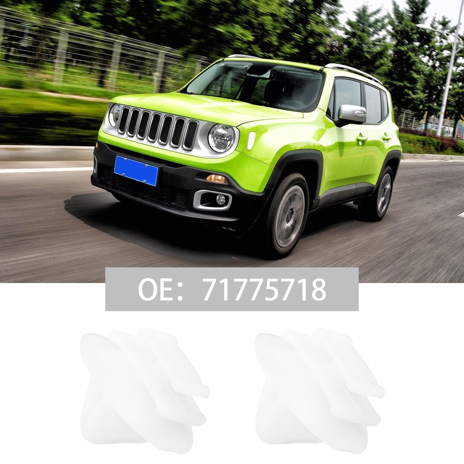 30 clip di modanatura per arco ruota anteriore per auto, 71775718, compatibili con Renegade 2014-2020 in plastica per modanatura laterale del corpo