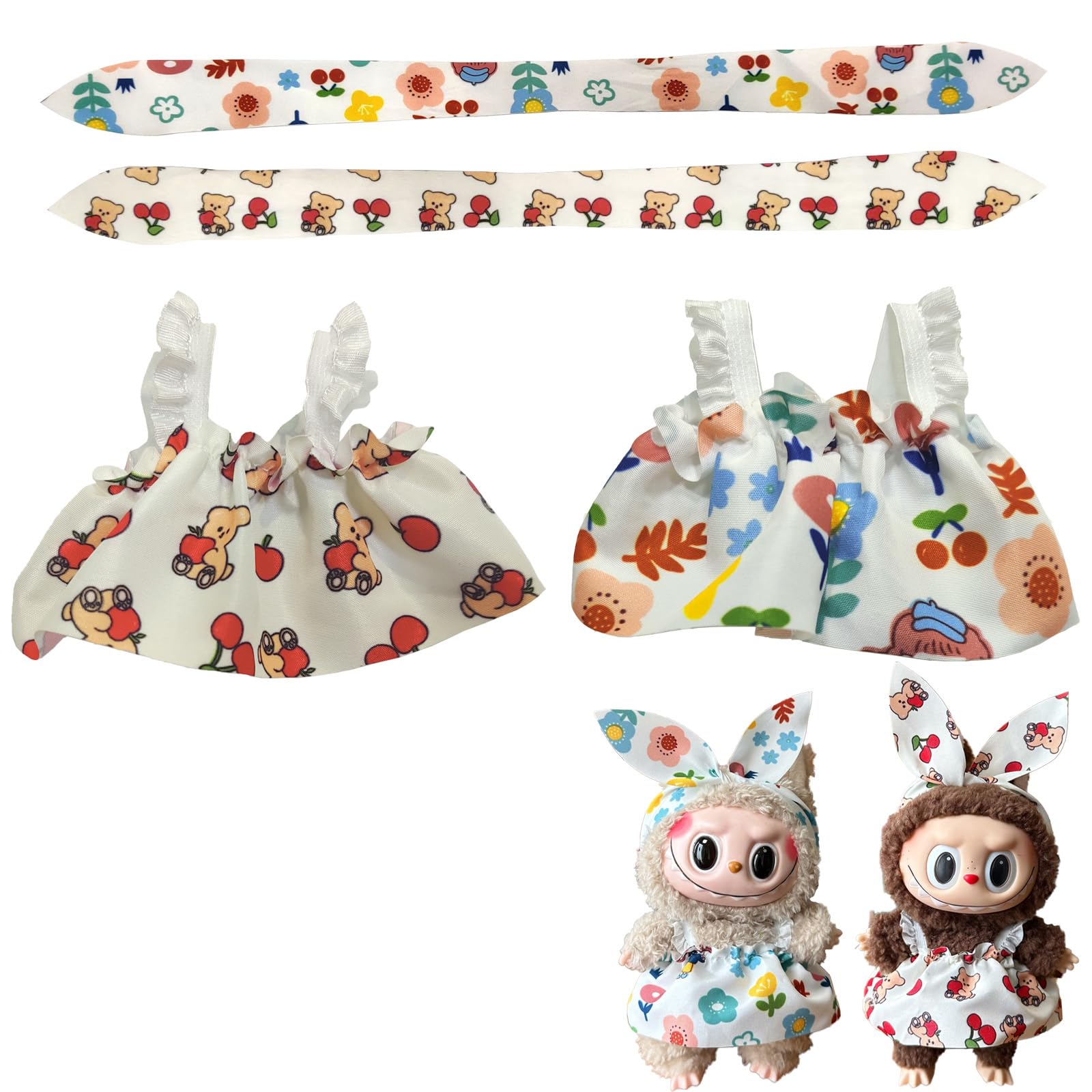 Gxlaihly Labubu Popmart Plush Keychain, Labubu Plush Keyring, Labubu Plush Doll, Gifts for Boys and Girls