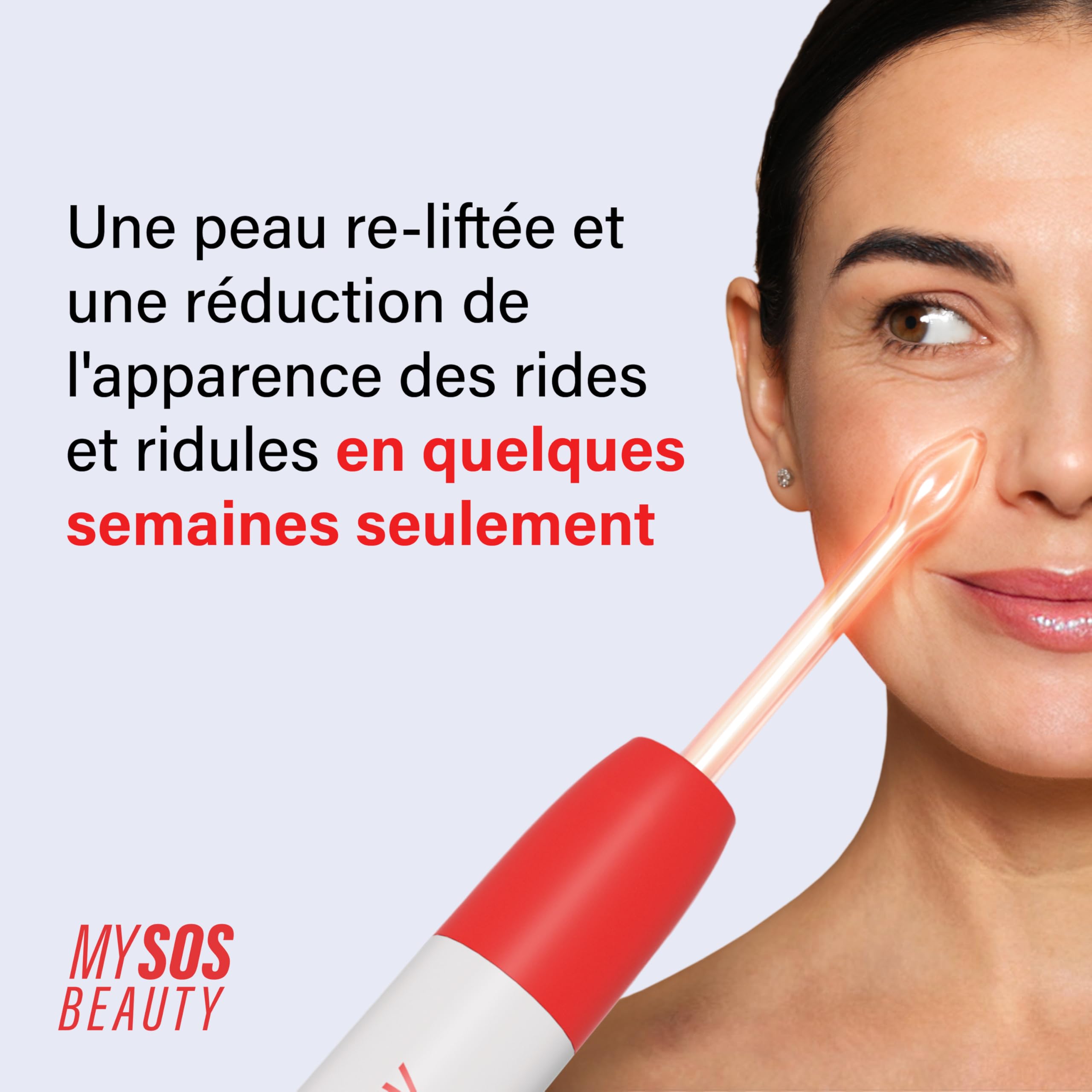 Appareil Haute Fréquence 2 en 1 My SOS Beauty - Anti-Imperfections & Anti-Âge - Réduit l’Acné, Resserre les Pores, Lisse les Rides - Effet Fermeté et Anti-Rides - Soin Visage Professionnel à Domicile