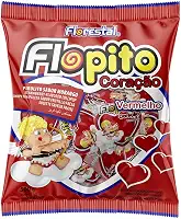 Pirulito Flopito Coracao Vermelho Florestal 500G