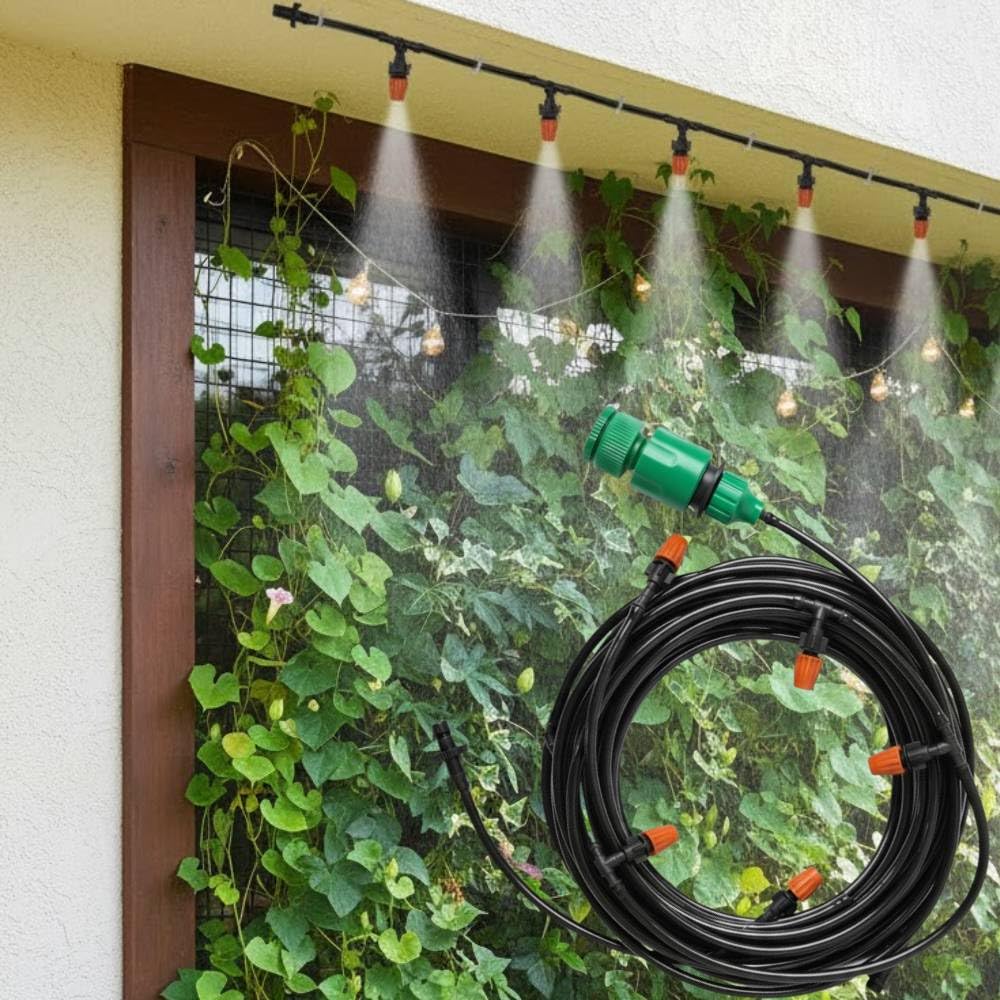 Amazon | iimono117 ミストシャワー 12m 屋外 噴霧ノズル 散水ノズル