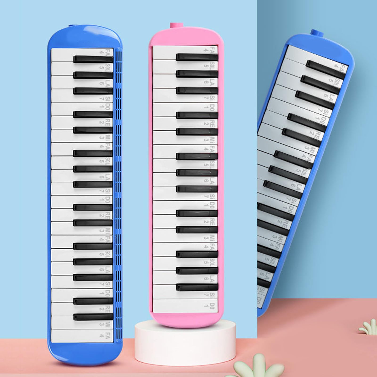 32 Tasti Melodica Strumento Per Bambini Air Piano Tastiera Soprano Melodica Con Tubo Lungo Bocchini Corti & Borsa per il Trasporto