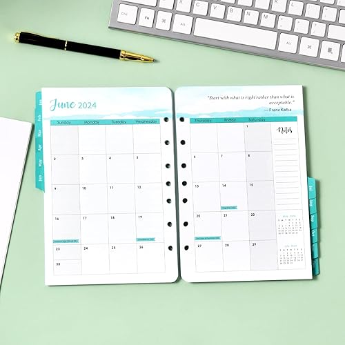 Miniatura 7 de Recambios de planificador 2024, recambios de planificador semanal y mensual 2024, insertos de planificador 2024, recambios de planificador A5,