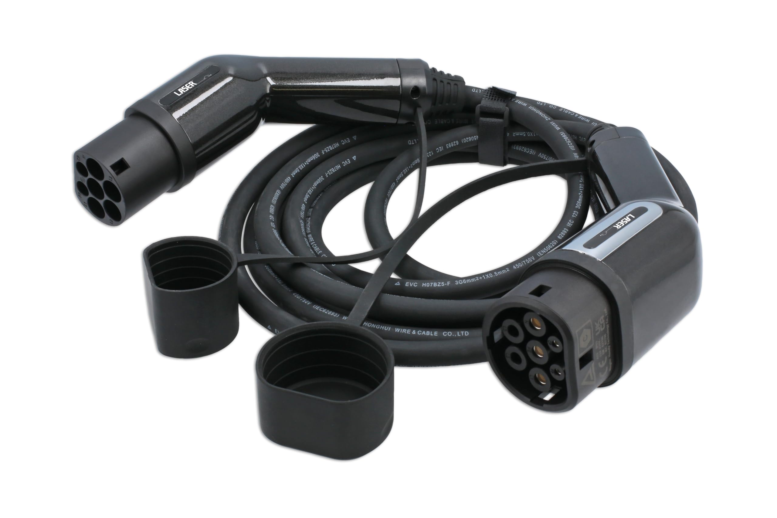 Câble de recharge EV Type 2 résistant à l'eau IP65 pour borne monophasée 7kW - 6