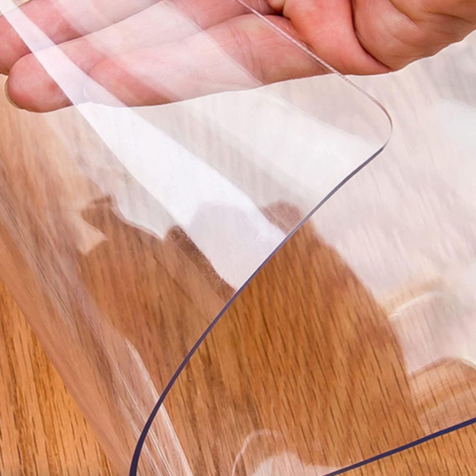 Clear Table Cover Protector 1.5m Thick Desk Pad Blotter Mat Slip Resistant Plastic Table Cloths Cover Tablecloth for Office, Dresser, Night Stand,