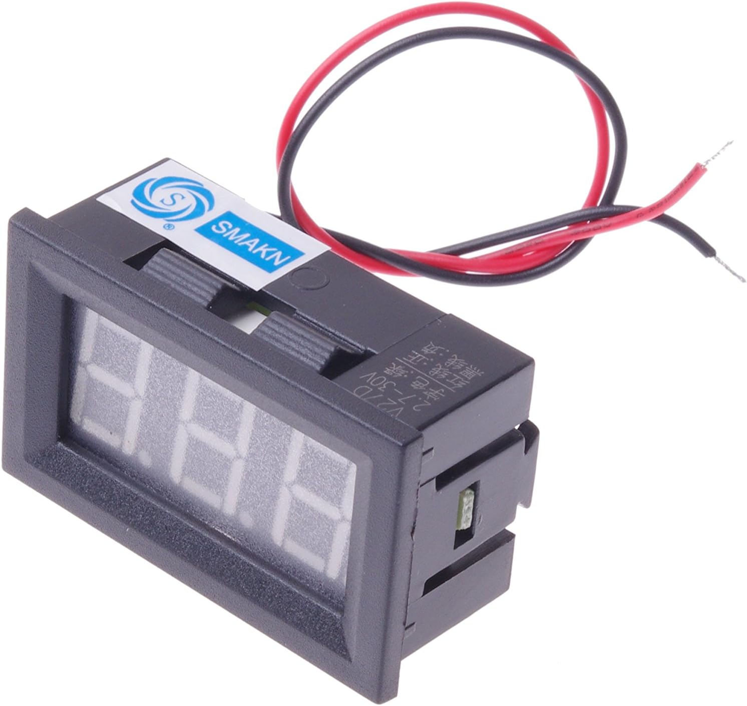SMAKN 2 Wire Green Dc 4.0-30v LED Panel Digital Display Voltage Meter Voltmeter