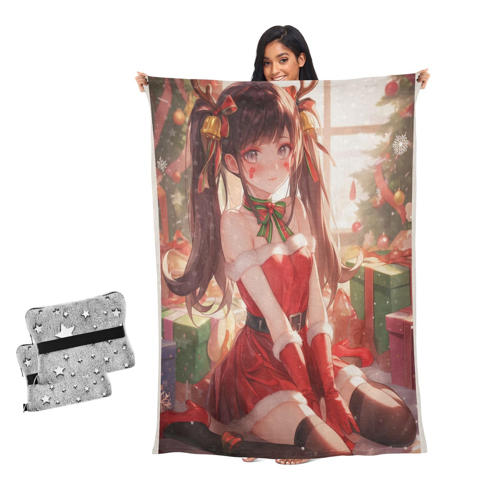 Manta para sofa de anime con estampado de alta definicion y tacto suave