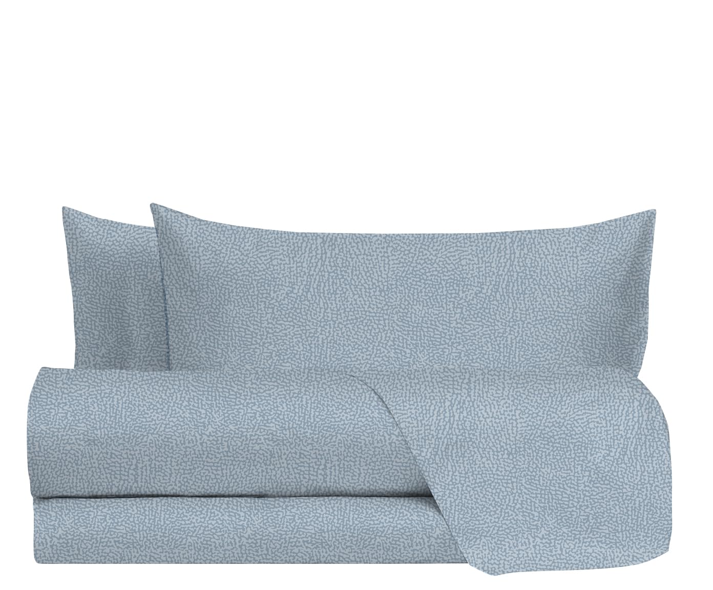 hermet Cristal, Set Lenzuola Letto Matrimoniale in Cotone, 100% Cotone,Completo Letto 2 Piazze, Lenzuolo Sopra, Lenzuolo con Angoli, Coppia Federe, Avio