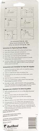 Miniatura 5 de Red Devil 3010 Rascador de un solo filo, 1 pulgada, cardado