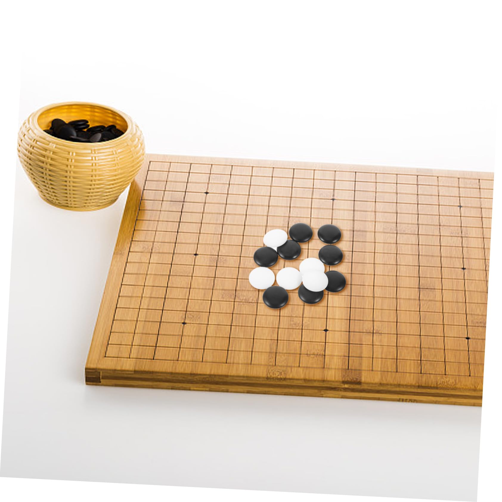 Yardwe 360 Pièces Petites Pièces D'Échecs Go en Résine Lisse Accessoires Artisanaux Résistants Aux Bris pour Jeux De Société Traditionnels Et Réunions Familiales