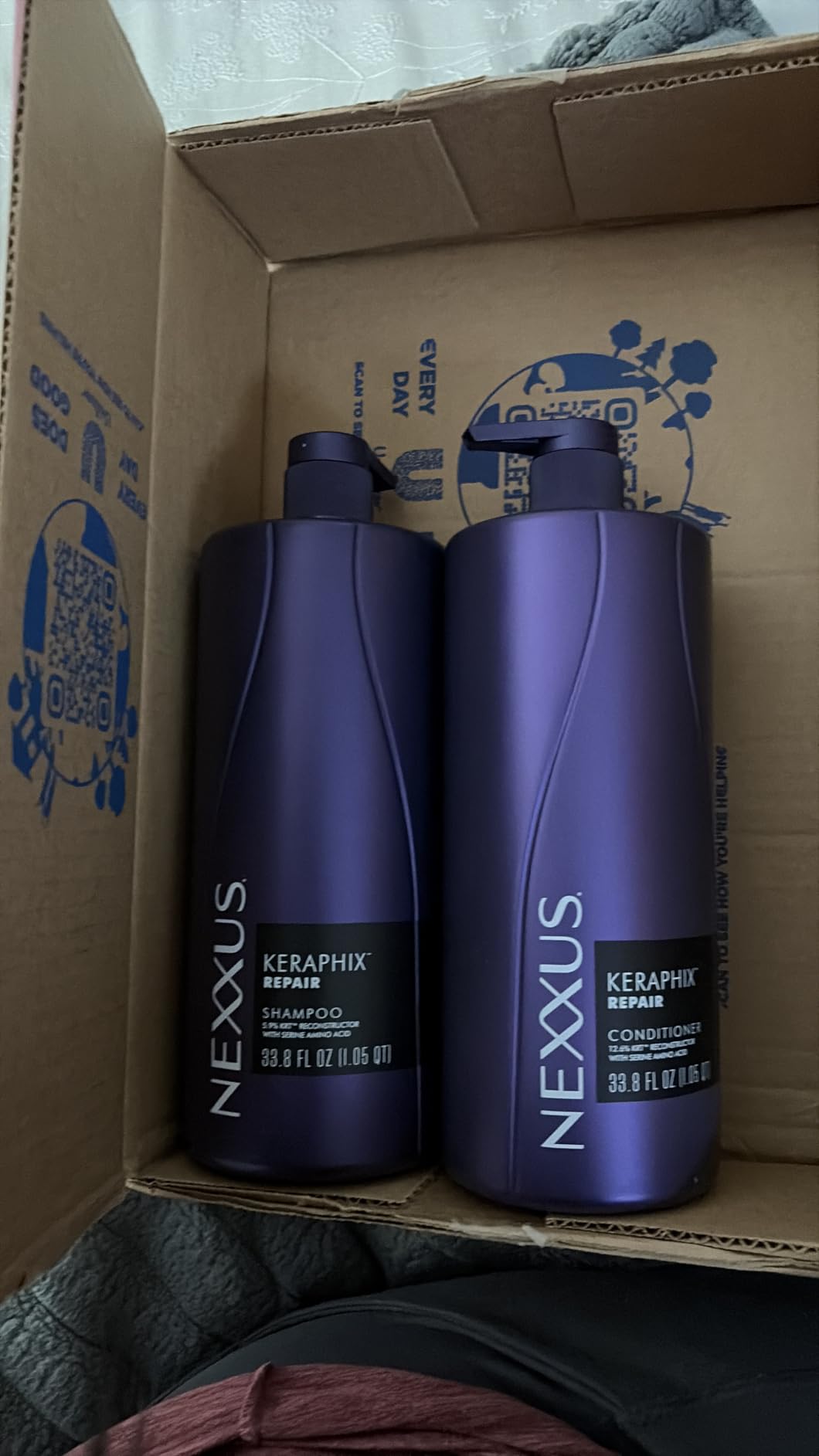 Unilever Nexxus KERAPHIX Shampoo & Conditioner 2 Pack for Damaged Hair Repair Powered by KRT Keratin Resistance Therapy with Liquid Crystal Amino Acids 33.8 Fl Oz