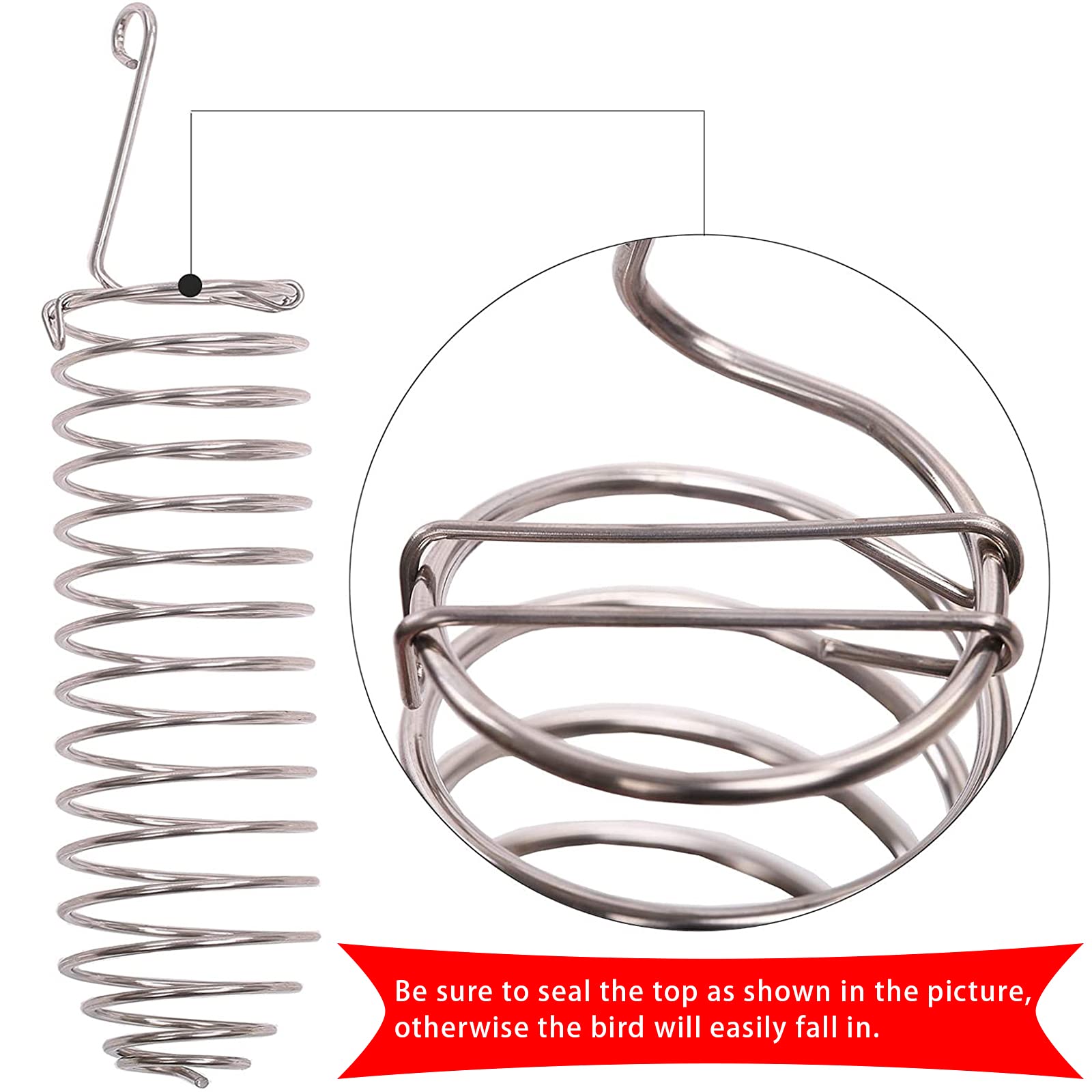 QBLEEV Stainless Steel Bird Food Holder, Parrots Foraging Toys, 25cm Long, 82g Weight, Fits Nuts, Fruits, Vegetables, Grain, Wheat, Chew Toys for Conures, Parakeets, Cockatoos - image 2