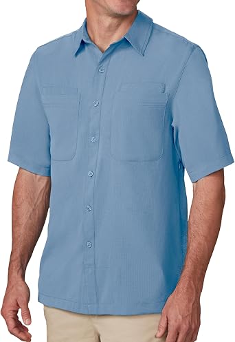 SCOTTeVEST Beachcomber Shirt for Men - 7 Hidden Pockets - Lightweight Casual Button Down T-Shirt for Travel & More