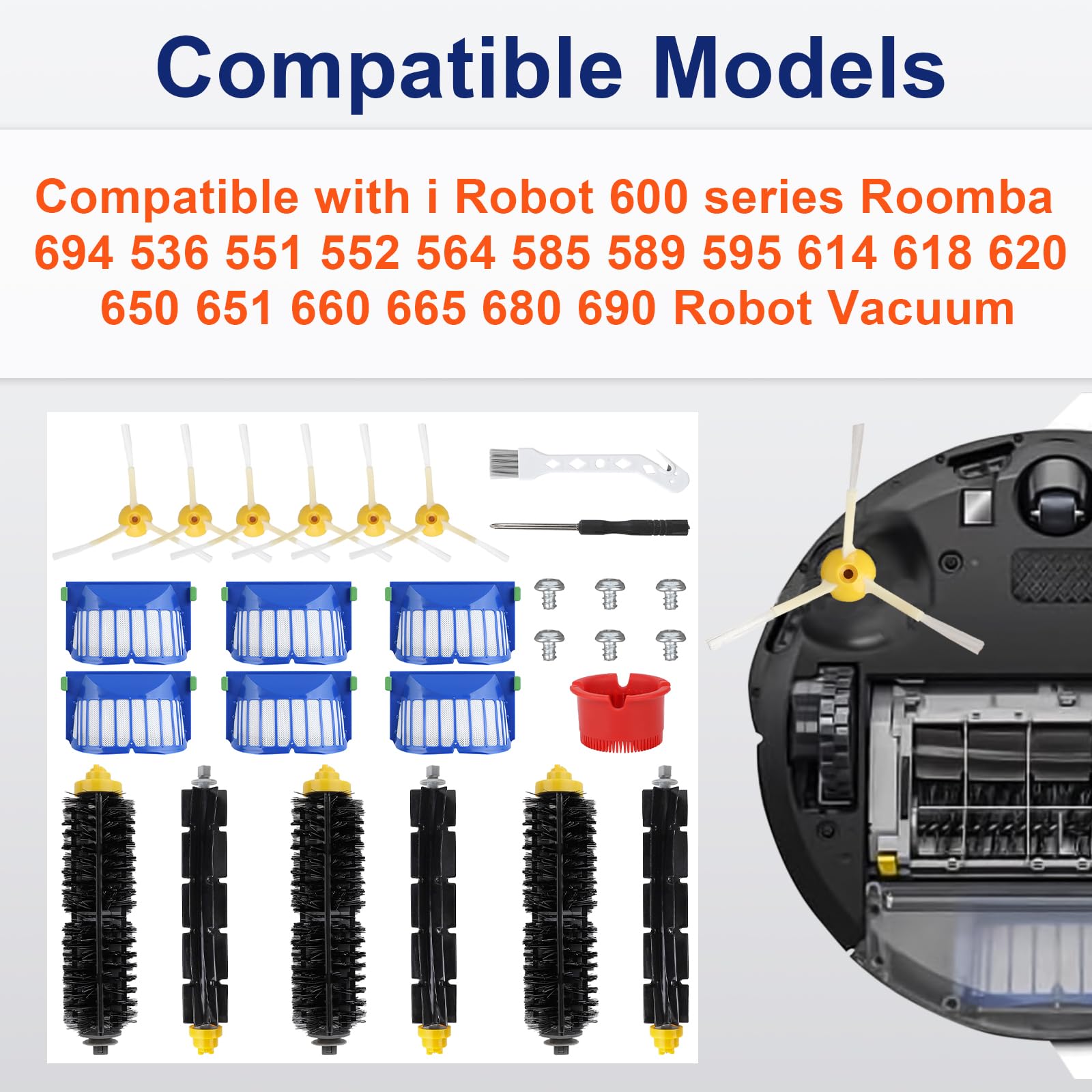Amazon.com: 21 PCS Accessories for i Robot Roomba 692 694 536 551 Amazon.com: 21 PCS Accessories for i Robot Roomba 692 694 536 551