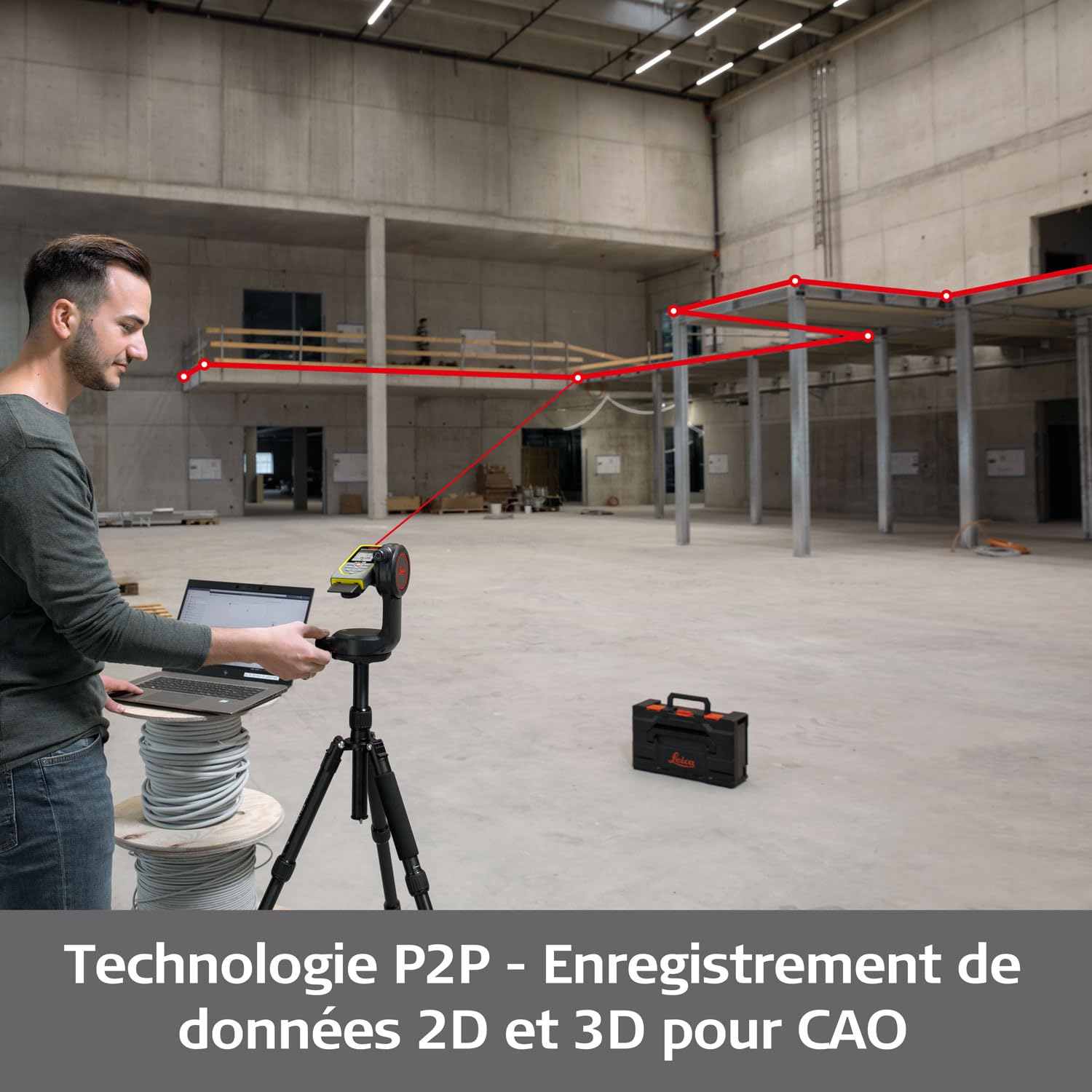 Leica DISTO X6-P2P Pack – kit télémètre Laser Ultime avec l'encodeur Leica DST 360-X, Le trépied TRI 120 et la Plaque de Mire GZM 3 en Coffret (Utilisation en intérieur et extérieur)