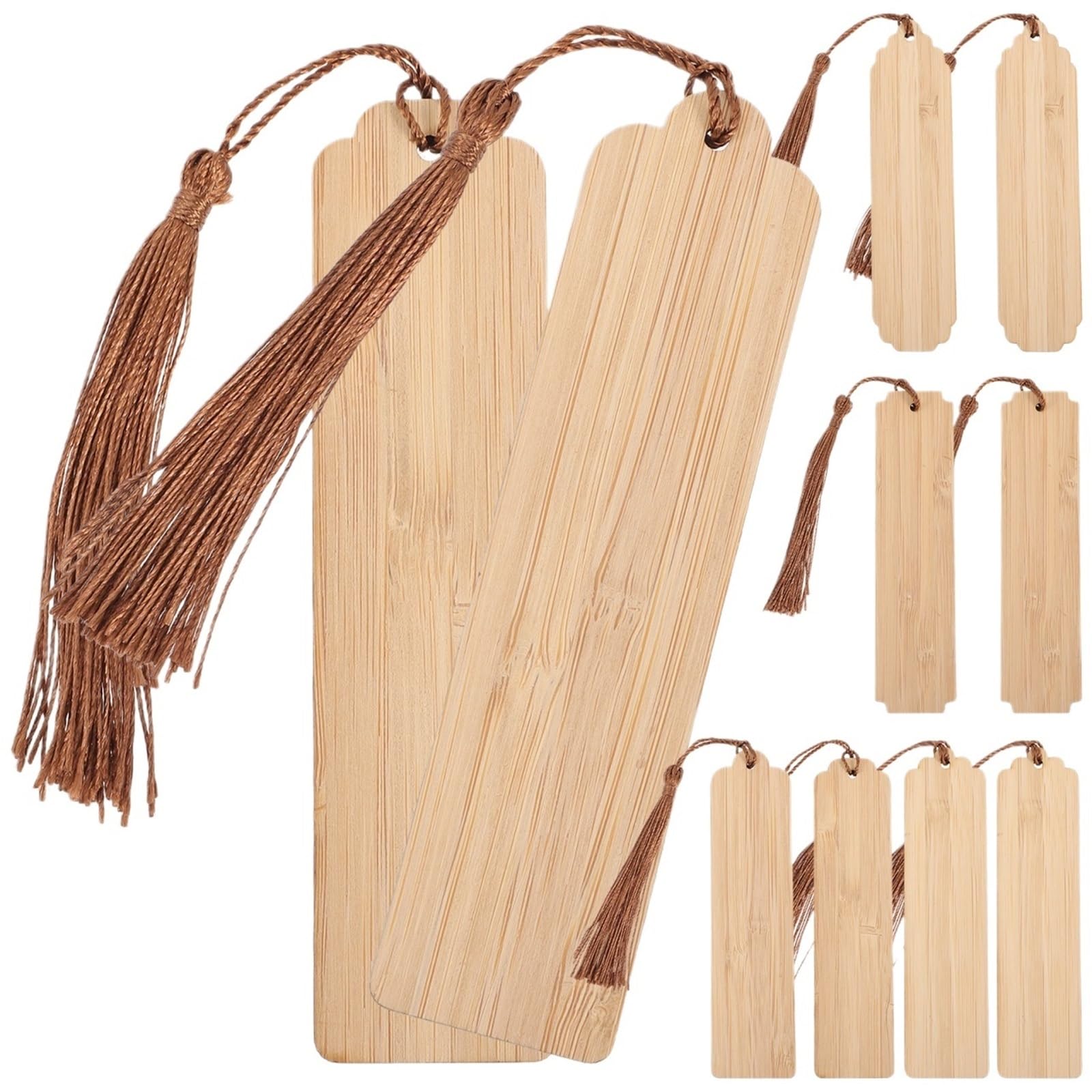 30Pcs DIY Lesezeichen Student Blank Marker Unfinished Holz für DIY Lesezeiche