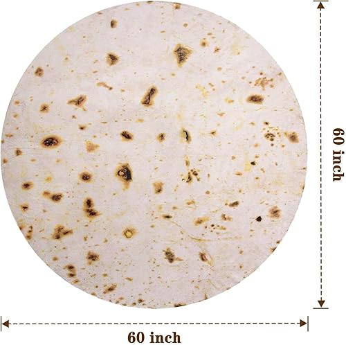 Miniatura 7 de mermaker Cobija de doble cara con estampado de tortilla para burritos