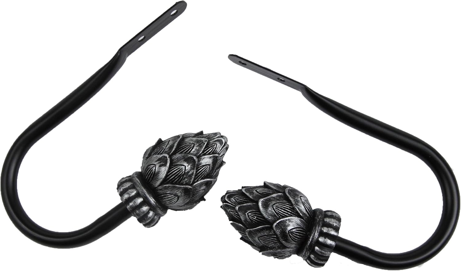 Rod Desyne Bud Curtain Holdback Pair, Cocoa