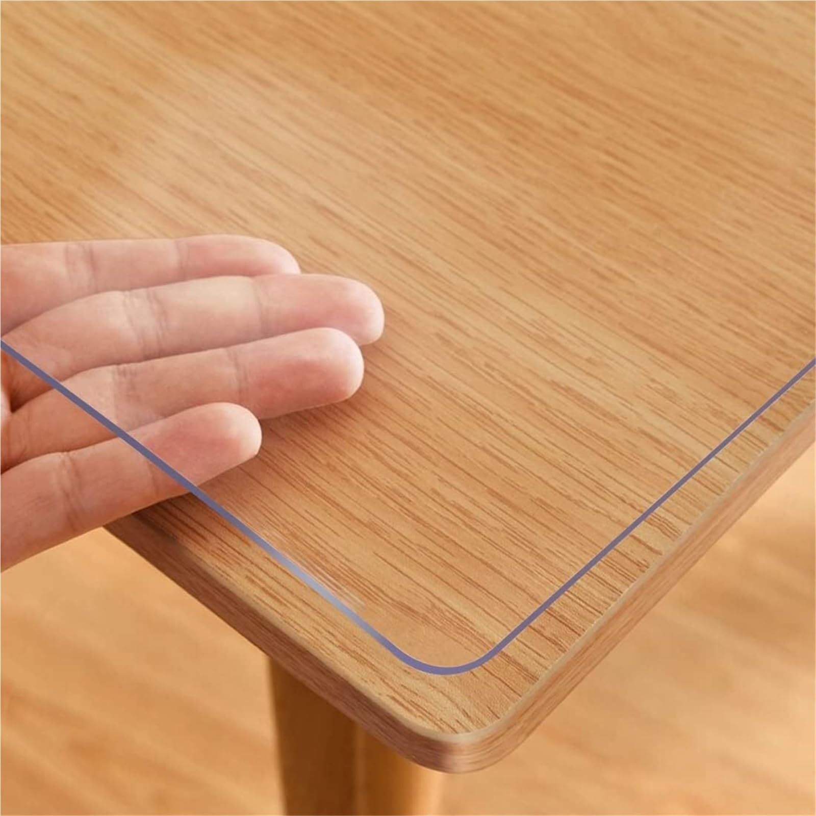Clear Table Cover Protector, Computer Desk Mat, Clear Desk Writing Mat, 1mm Thick Desk Pad for Desktop Home Office(Transparent - 1 mm,80 cm ร 140 cm๏ผ 31'' x 55'' ๏ผ)