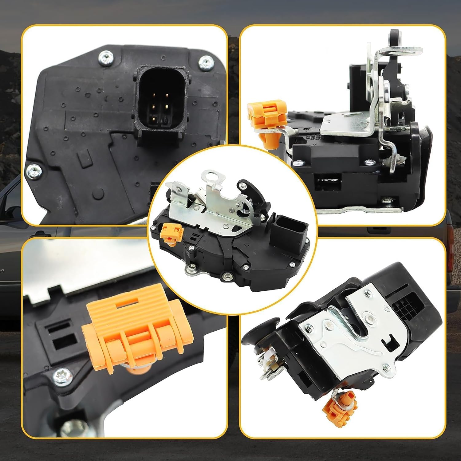 4 Pcs Front and Rear Door Lock Latch Actuator Compatible with Silverado Avalanche Suburban Tahoe Sierra Yukon XL Escalade ESV EXT 2007-2009 931-303 931-304
