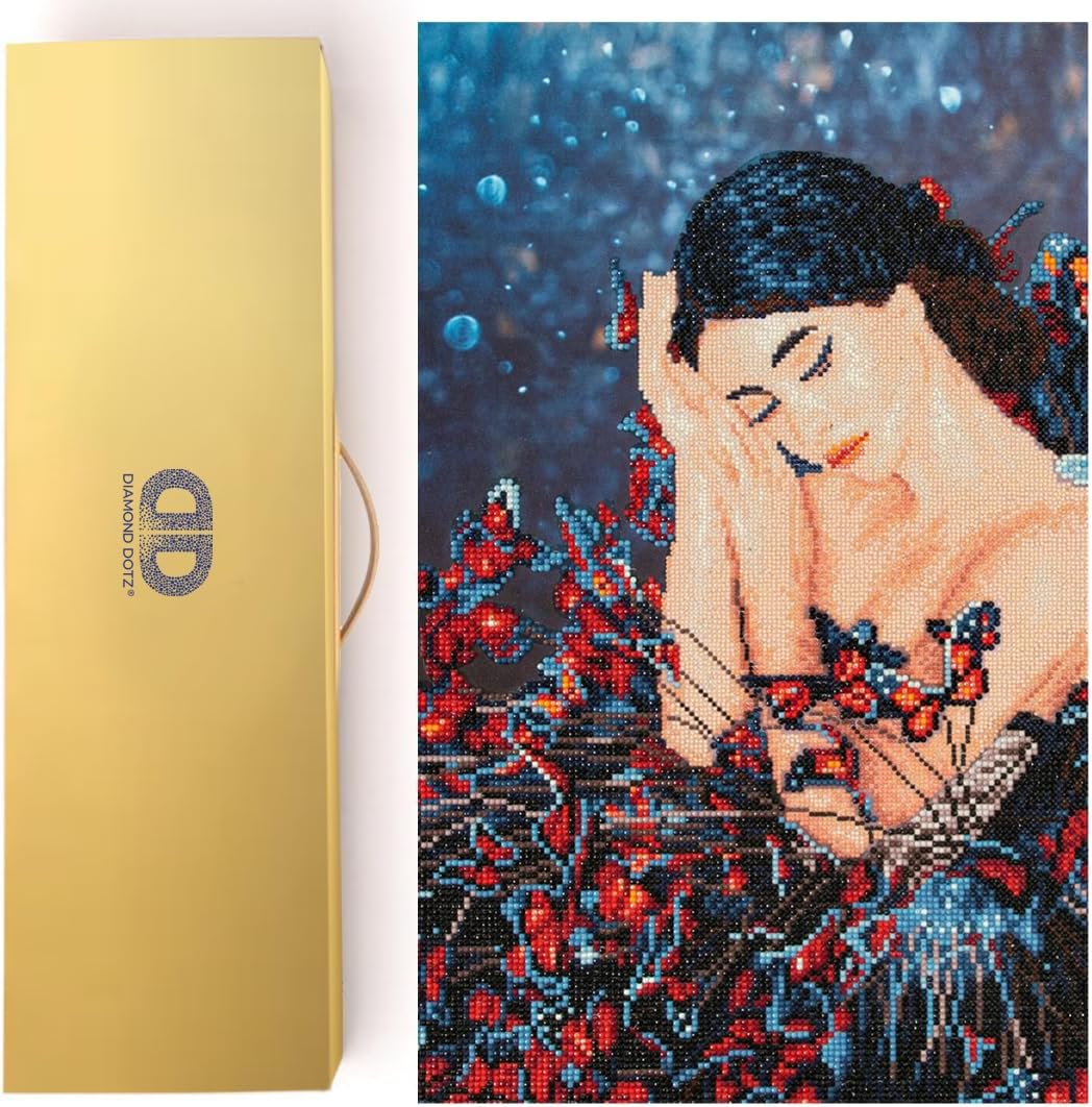 DIAMOND DOTZ Ballerina in Butterfly Dress Diamond Painting Kits for Adults - Diamond Art Kits a Relaxing Creative Craft Kit with Dotz Gems 20x20