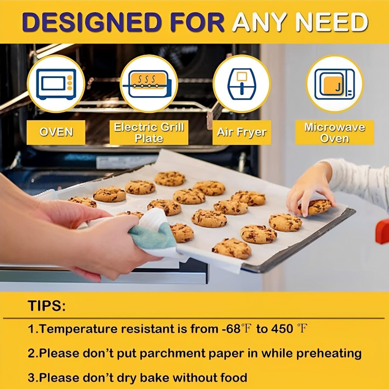 ZEPZY Butter Paper Sheets & Silicone Brush - Non Stick Baking -6