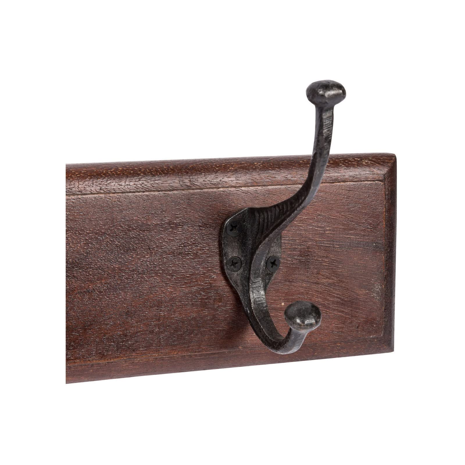 Biscottini Appendiabiti da Parete Legno 77x22 | Appendi Accappatoio Bagno con Ganci | Attaccapanni da Muro