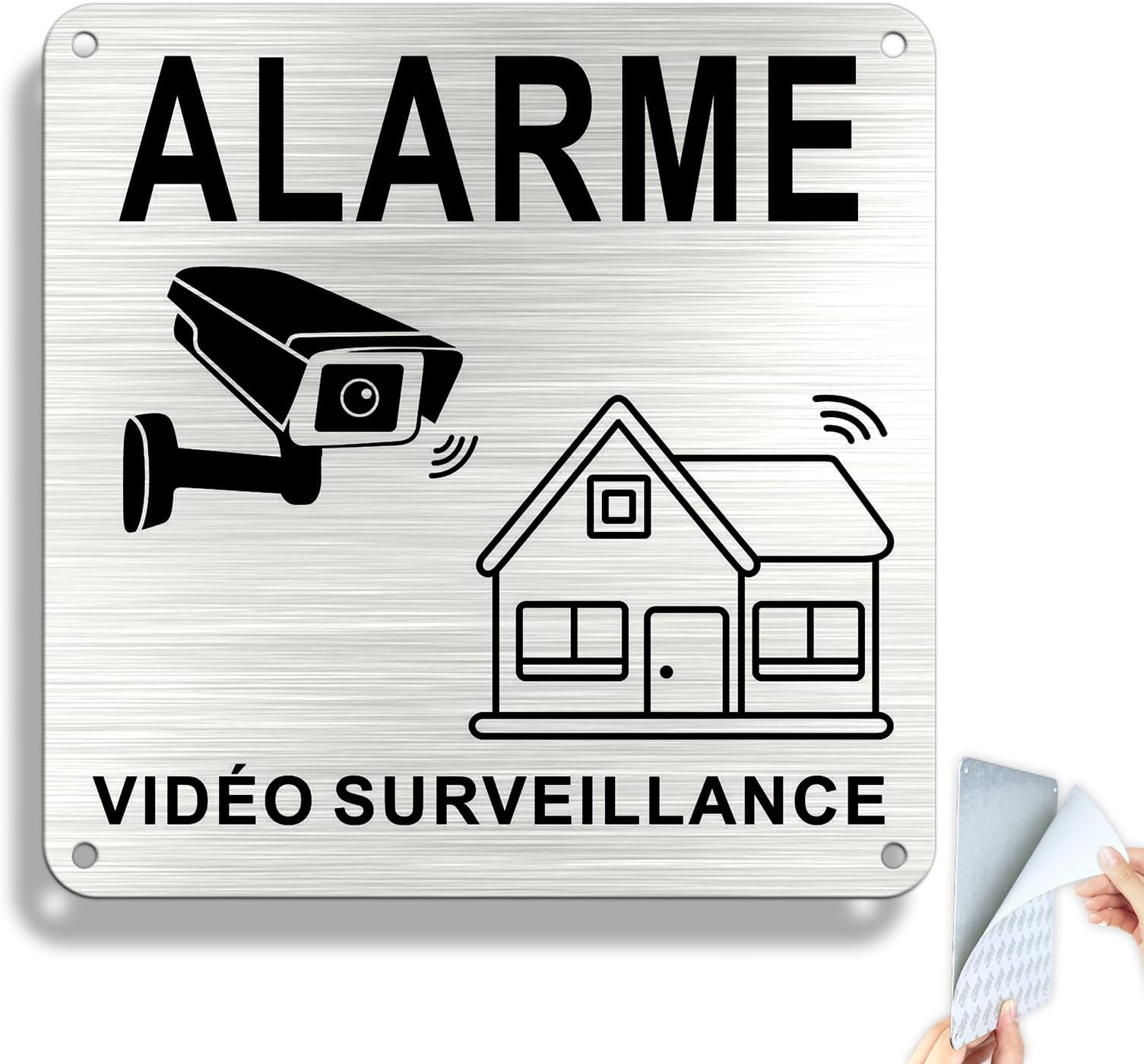 Plaque Maison Sous Alarme Et Vidéosurveillance Autocollante Plaque De — free download