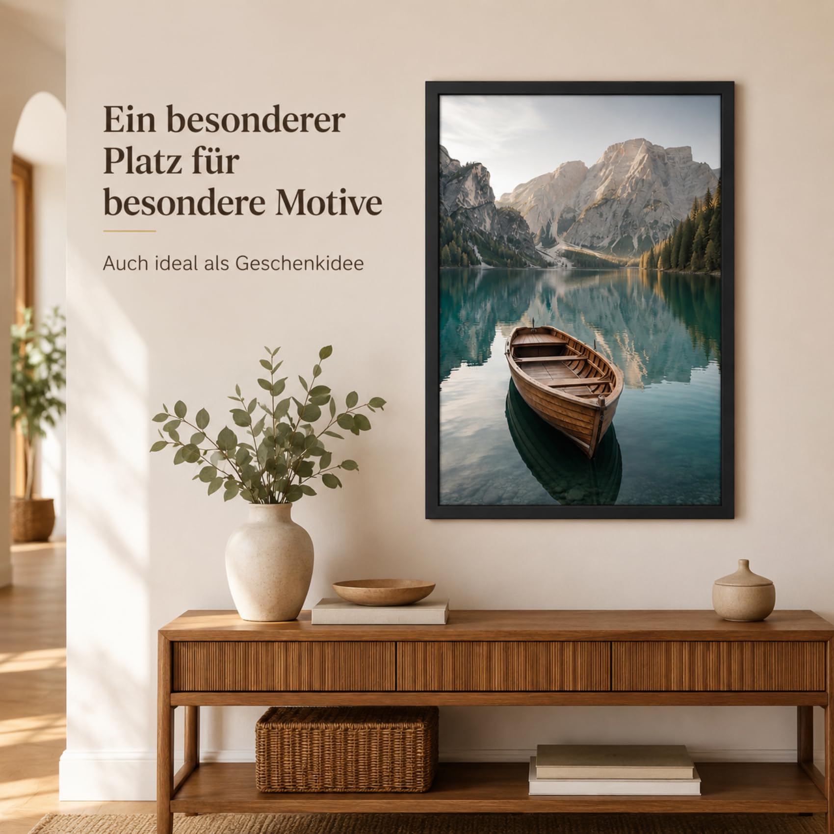 4er Bilderrahmen 50x70 cm Schwarz, MDF Rahmen 75x50 mit Acrylglas, Klassischer Fotorahmen für Wand Tischbilderrahmen mit Aufhängen Aufstellen für Poster Dokument, Wohnzimmer Deko