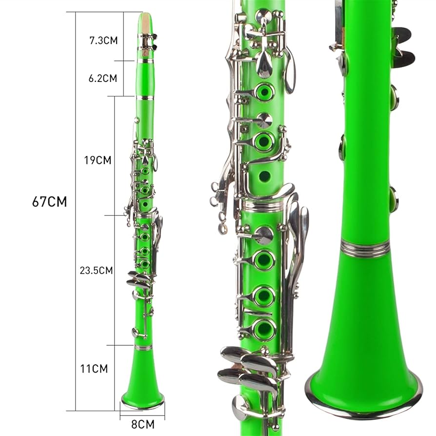 Klarinet クラリネット セット Amazon | クラリネット 緑 AbsクラリネットセットBB 17キーB