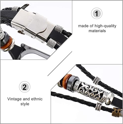 Miniatura 8 de UKCOCO 2 unids hombres mujeres encantos cuentas liberación despliegante hebilla correa de zinc conelegante aleación metal decoración reloj pulsera